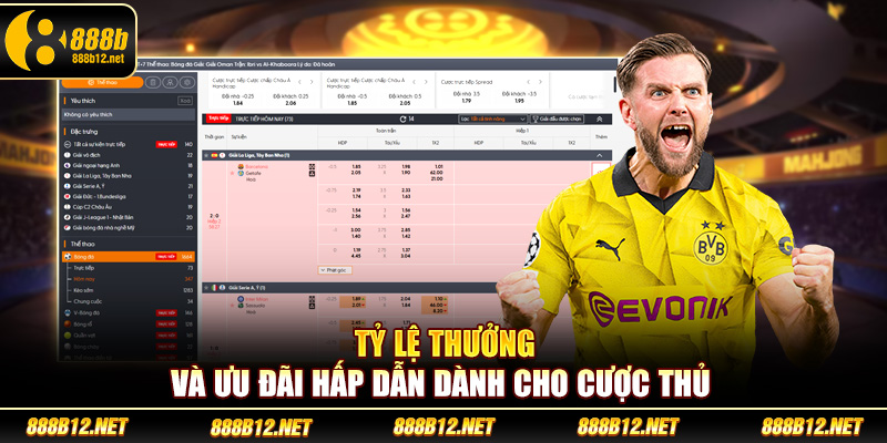 Tỷ lệ thưởng và ưu đãi hấp dẫn dành cho cược thủ